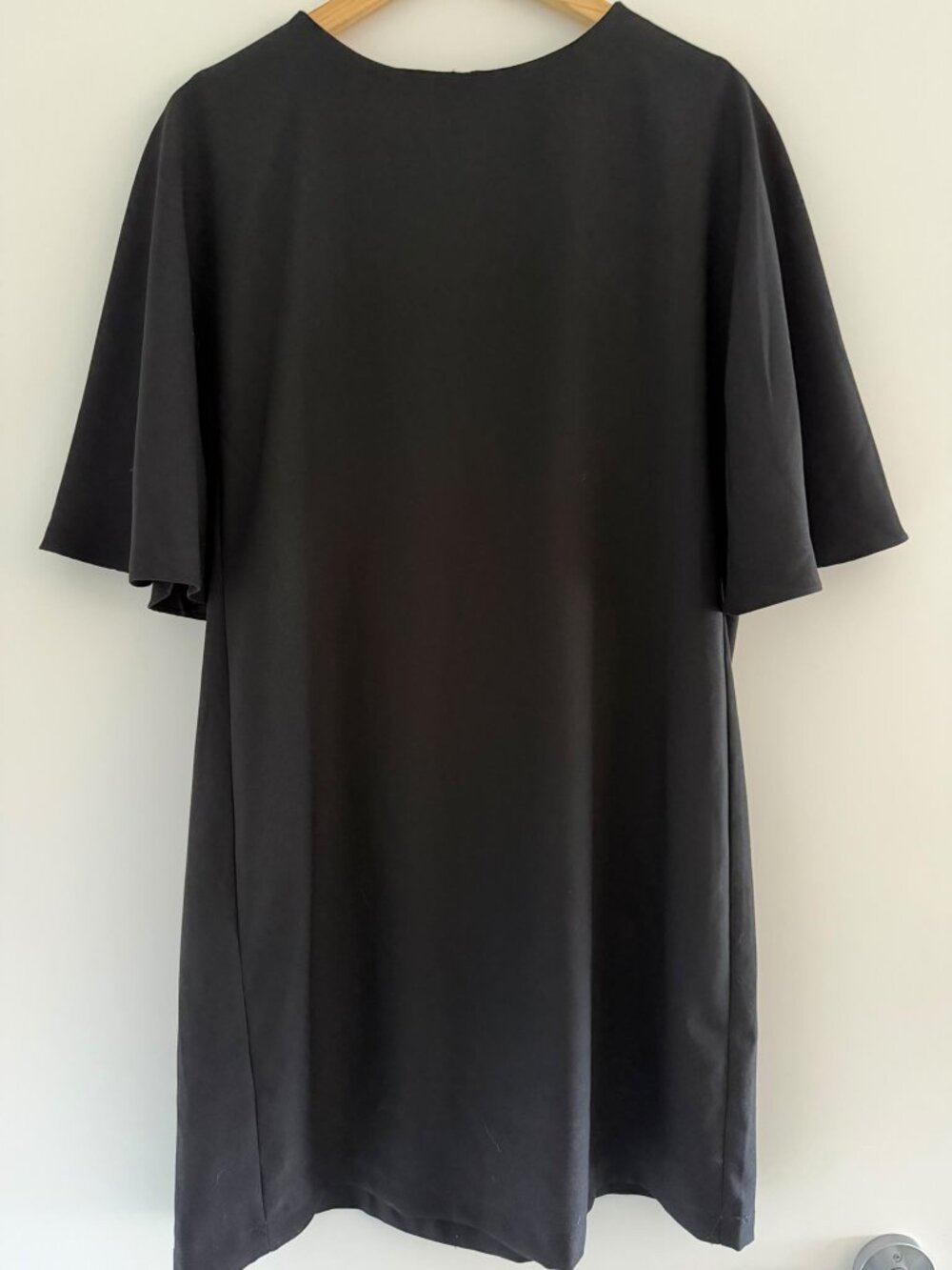 Mango Black Cape Sleeve Dress Size L